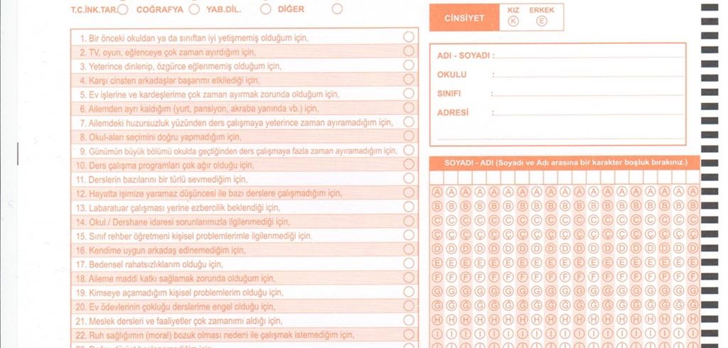 K12NET Başarısızlık Nedenleri Anketi