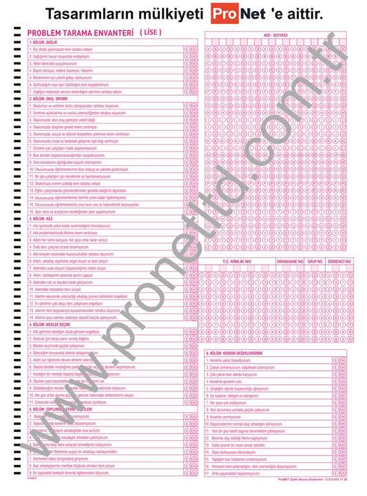 K12NET Problem Tarama Lise