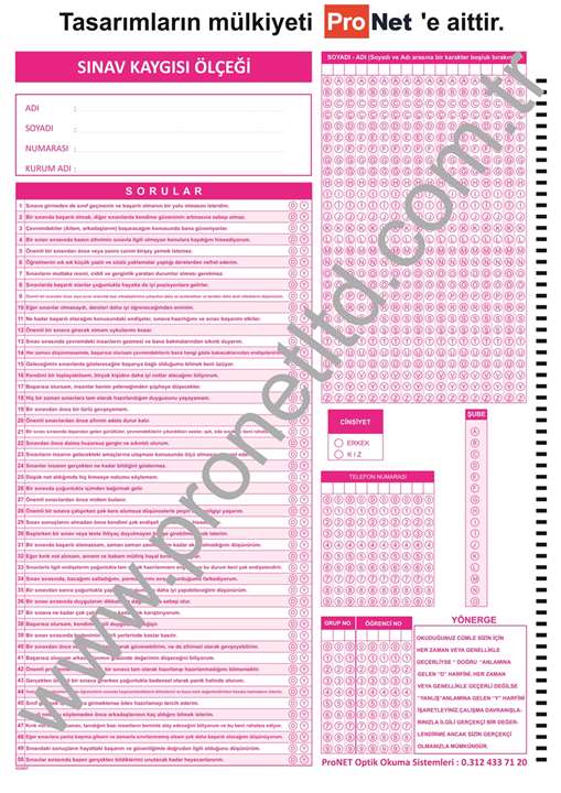 K12NET Sınav Kaygısı Ölçeği